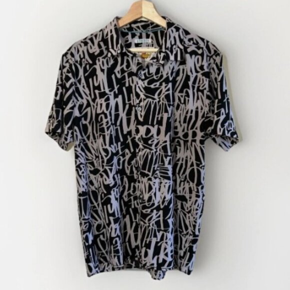 Drill Other - Oh Snap Drill Clothing Men's Grafitti Short Sleeve Shirt Size Large Black/White